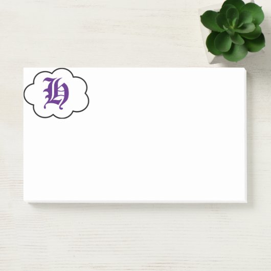 Notes initiales du monogramme H post-it (Bureau)