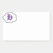 Notes initiales du monogramme H post-it (Devant)
