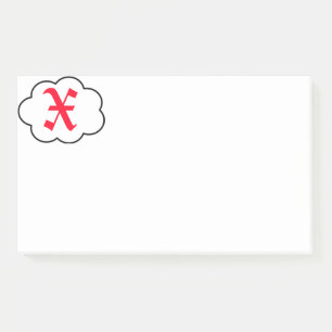 Notes initiales X Monogrammes post-it