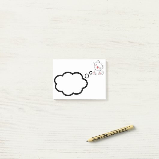 Notes Kitty Post-it (Sur un bureau)