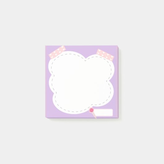 notes lilas collantes post-it (Devant)