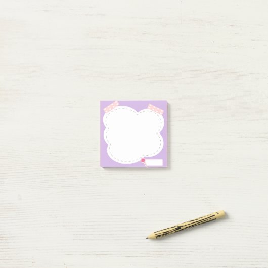 notes lilas collantes post-it (Sur un bureau)