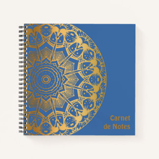 Notes Mandala-kleurencarnet Gold en leder-patroon Notitieboek