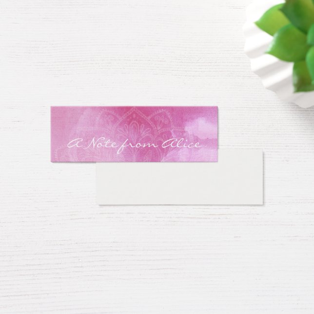 Notes minuscules avec l'aquarelle rose et le (Bureau)