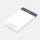 Notes Monogram Classic Elegant Business Post-it® (Incliné)