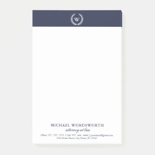 Notes Monogram Classic Elegant Business Post-it®