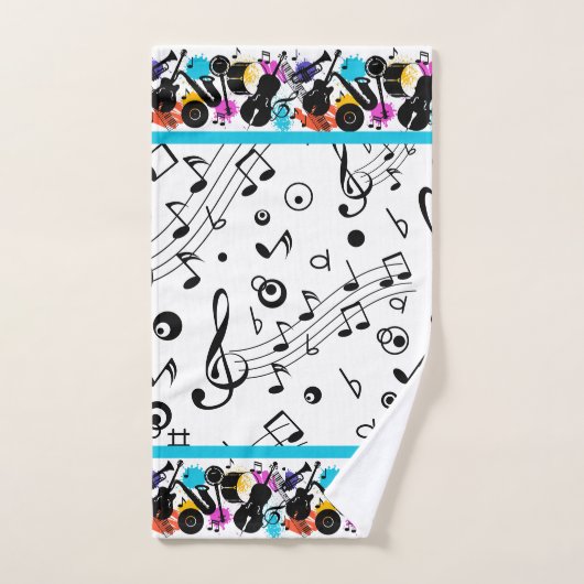 Notes musicales (Serviette à main)