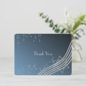 Notes musicales Barre de carte plat Mitzvah Merci  (Debout devant)