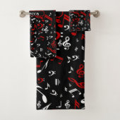 Notes musicales blanches et noires rouges (En situation)