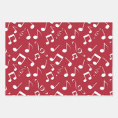 Notes musicales blanches Jeux de papier d'envelopp (Devant 3)