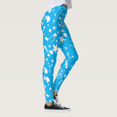 Notes musicales blanches sur les Leggings bleus (Droite)