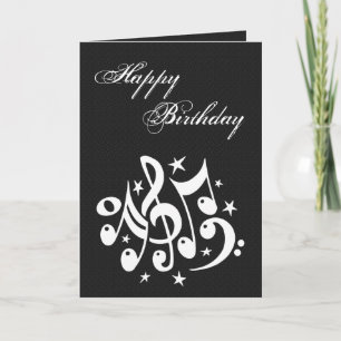 Notes musicales Carte d'anniversaire