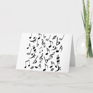 Notes musicales Carte d'anniversaire - Texte perso
