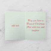 Notes musicales Carte de Noël - Customisé (Intérieur)