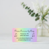 Notes musicales Carte de visite arc-en-ciel (Debout devant)