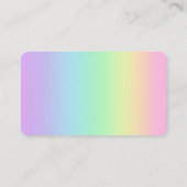 Notes musicales Carte de visite arc-en-ciel (Dos)