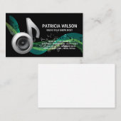 Notes musicales | Carte de visite du caisson de ba (Devant / Derrière)