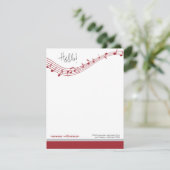 Notes musicales Cartes de notes plats personnalisé (Debout devant)