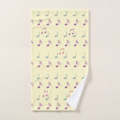 Notes musicales - Chiffon citron (Serviette à main)