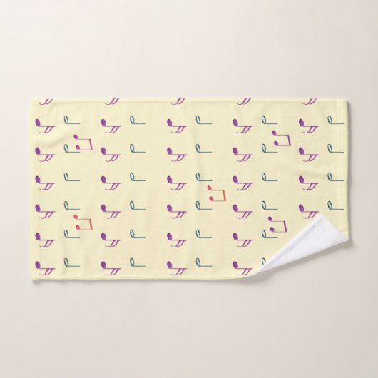 Notes musicales - Chiffon citron (Serviette à main)