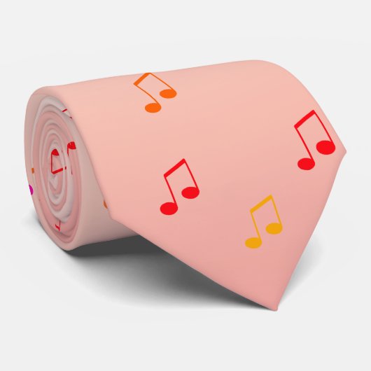 Notes musicales colorées : cravate / Cravate (Roulé)