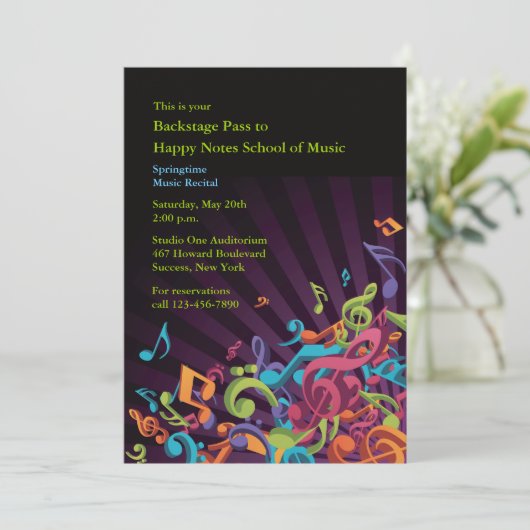 Notes musicales Considérant Invitation (Debout devant)