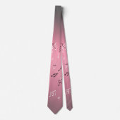 Notes musicales Cravate clair rose (Devant)