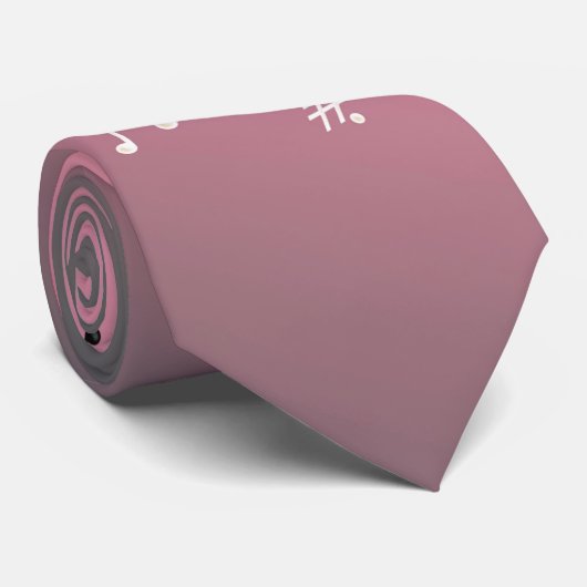 Notes musicales Cravate clair rose (Roulé)