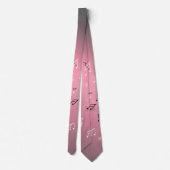 Notes musicales Cravate clair rose (Dos)