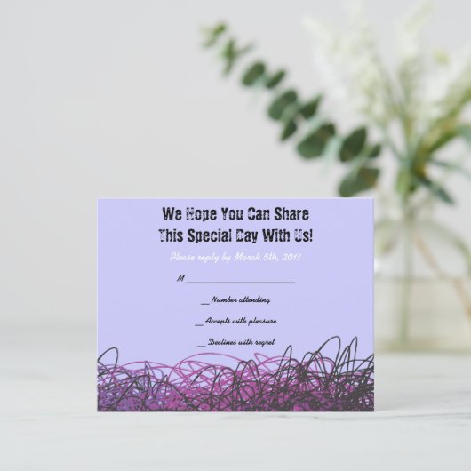 NOTES MUSICALES CRAZY Bar Mitzvah Invitation Répon (Debout devant)