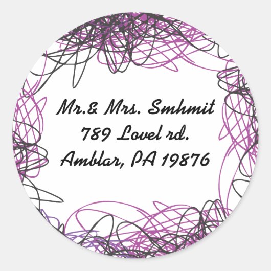 NOTES MUSICALES CRAZY Sticker Bar Mitzvah Sticker (Devant)