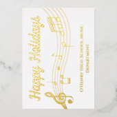 Notes musicales Custom Music Teacher Gold Foil Car (Recto)