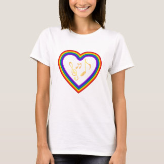 Notes musicales dans l'arc-en-ciel, T-shirt