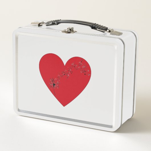 Notes musicales dans le coeur, Lunchbox métallique (Devant)