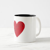 Notes musicales dans le coeur, Mug (Devant droit)