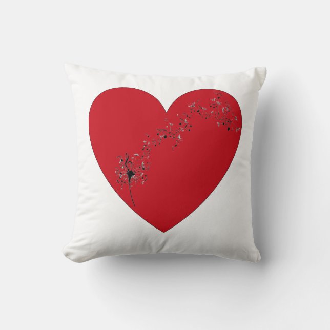Notes musicales dans le coeur, Oreiller (Recto)