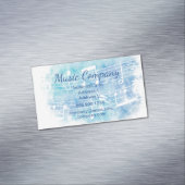 Notes musicales d'aquarelle moderne Carte de visit (In Situ)