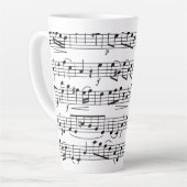 Notes musicales de feuille Giant Coffee Mug (Angle gauche)