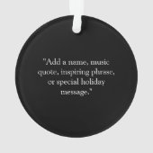 Notes musicales de flocon de neige noir et blanc M (dos)