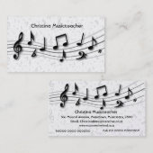 Notes musicales de luxe Carte de visite (Devant / Derrière)