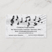 Notes musicales de luxe Carte de visite (Dos)