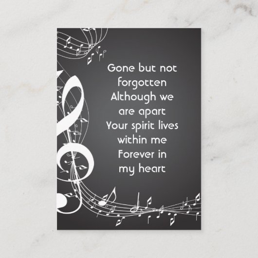 Notes musicales des Invitations du service commémo (Dos)