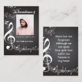 Notes musicales des Invitations du service commémo (Devant / Derrière)