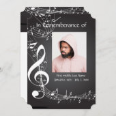 Notes musicales des Invitations du service commémo (Devant / Derrière)