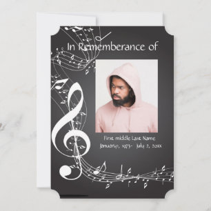 Notes musicales des Invitations du service commémo