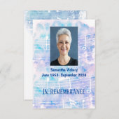 Notes musicales des Invitations du service commémo (Devant / Derrière)