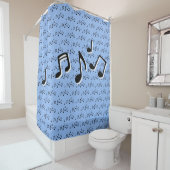 Notes musicales Design Douche rideau (En situation)