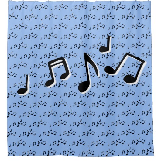 Notes musicales Design Douche rideau (Devant)