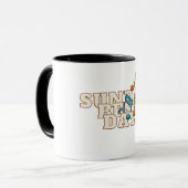 Notes musicales Dimanche le meilleur jour Mug (Devant gauche)