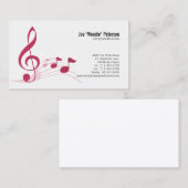 Notes musicales du Carte de visite de musique Treb (Devant / Derrière)